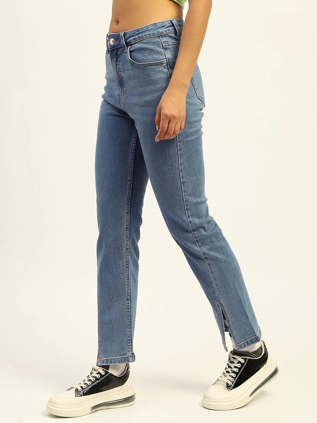 Madame Blue Straight Fit Cotton Denim - Image 5