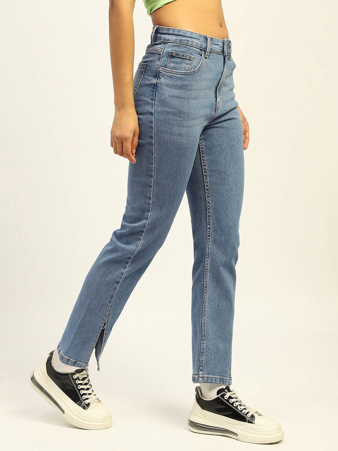 Madame Blue Straight Fit Cotton Denim - Image 6