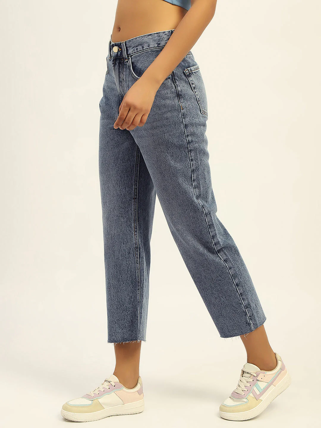 Madame Blue Boyfriend Fit Cotton Denim - Image 5