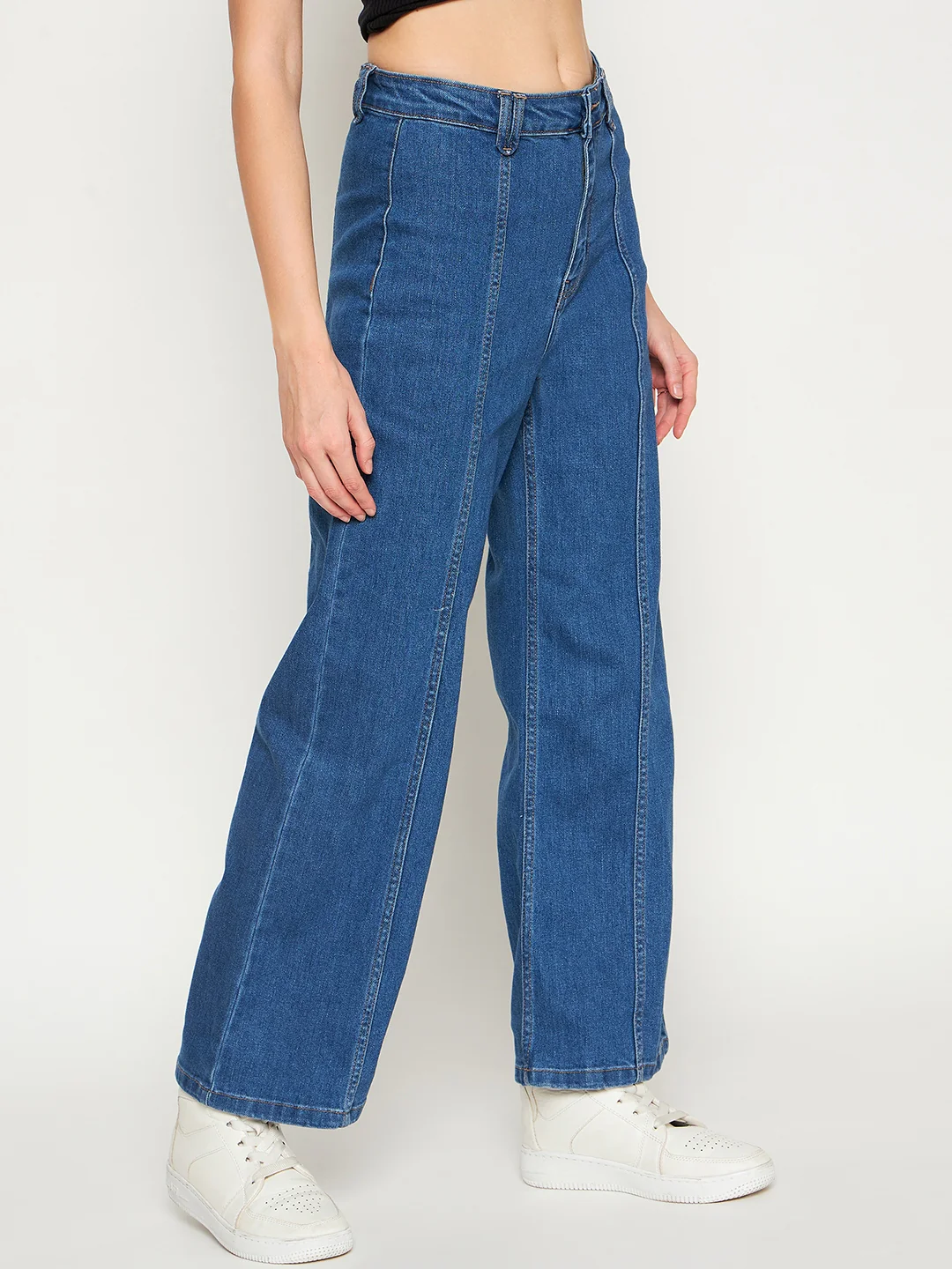 Madame Midblue Wide Leg Denim - Image 3