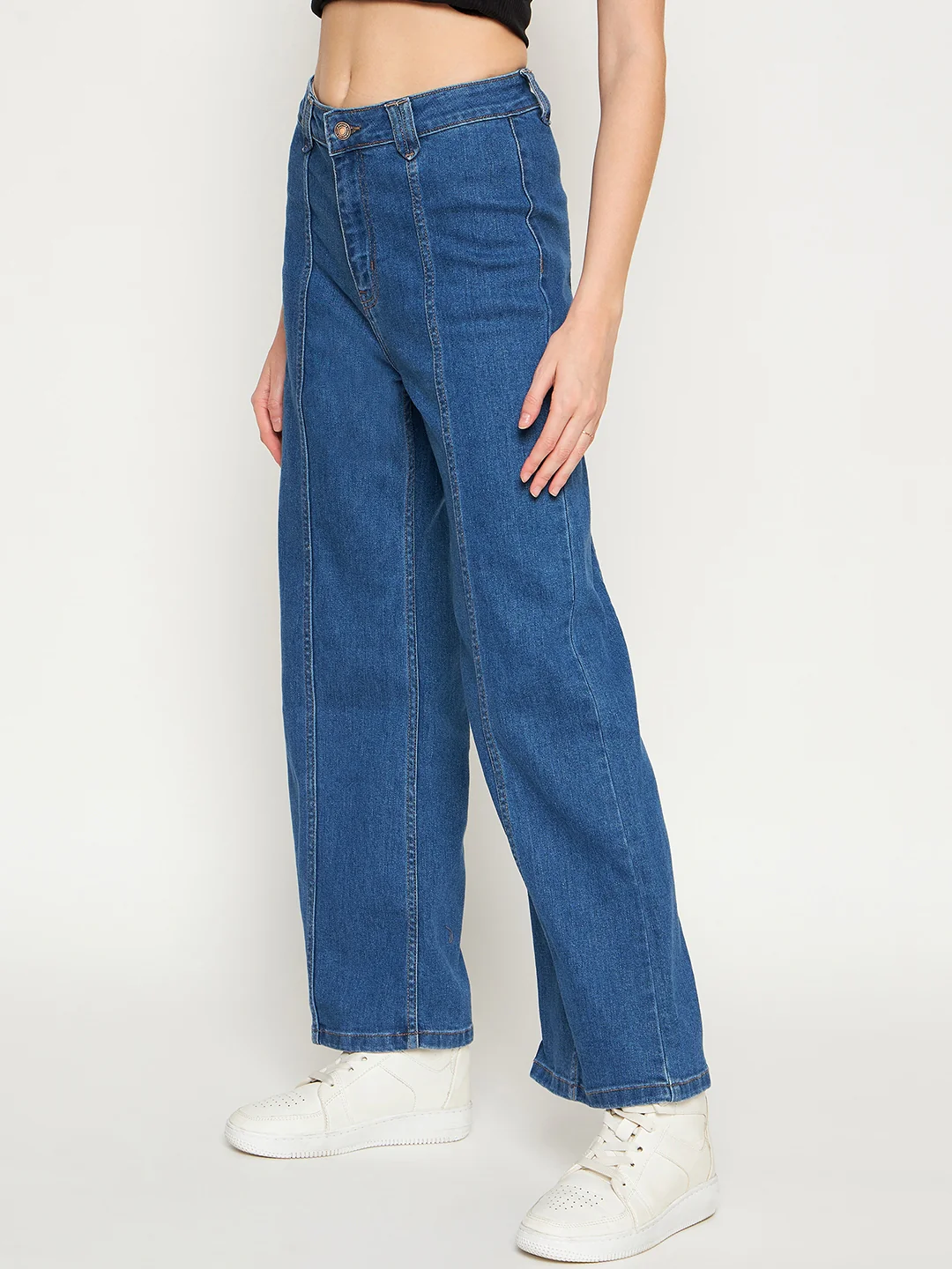 Madame Midblue Wide Leg Denim - Image 4
