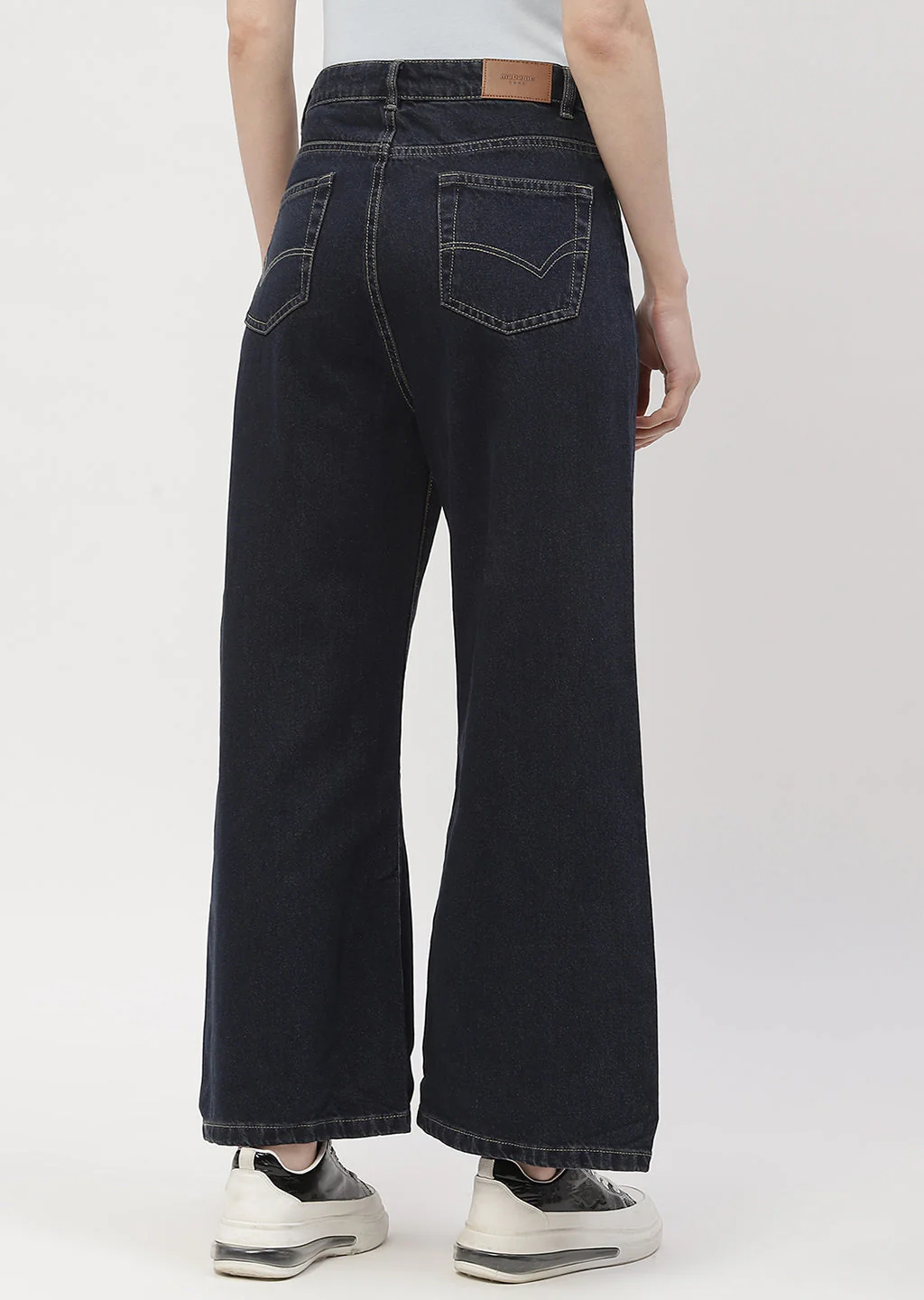 Madame High Rise Carbon Blue Wide Leg Jeans - Image 3