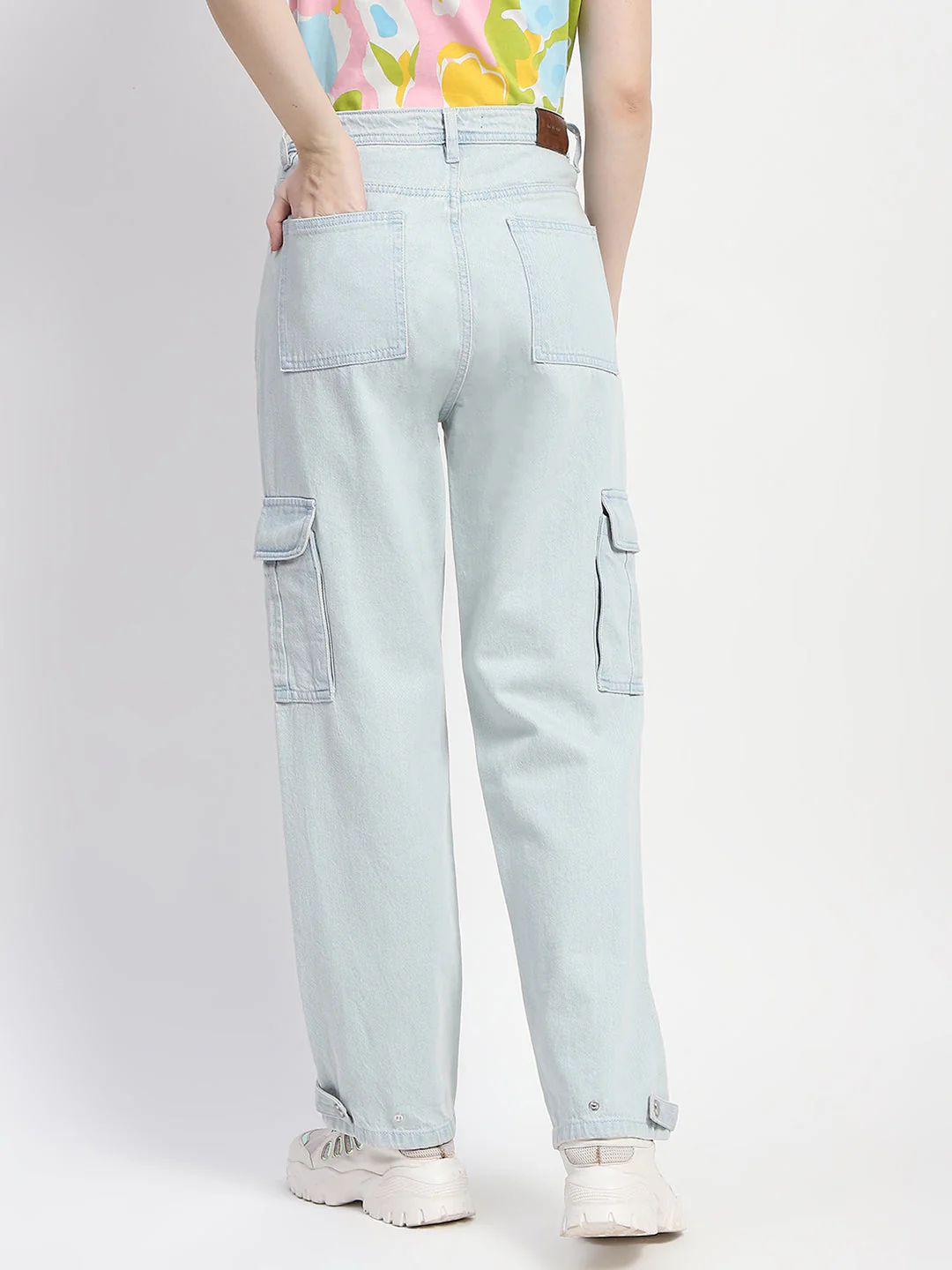 Madame Cargo Ice Blue Light Wash Denim - Image 5
