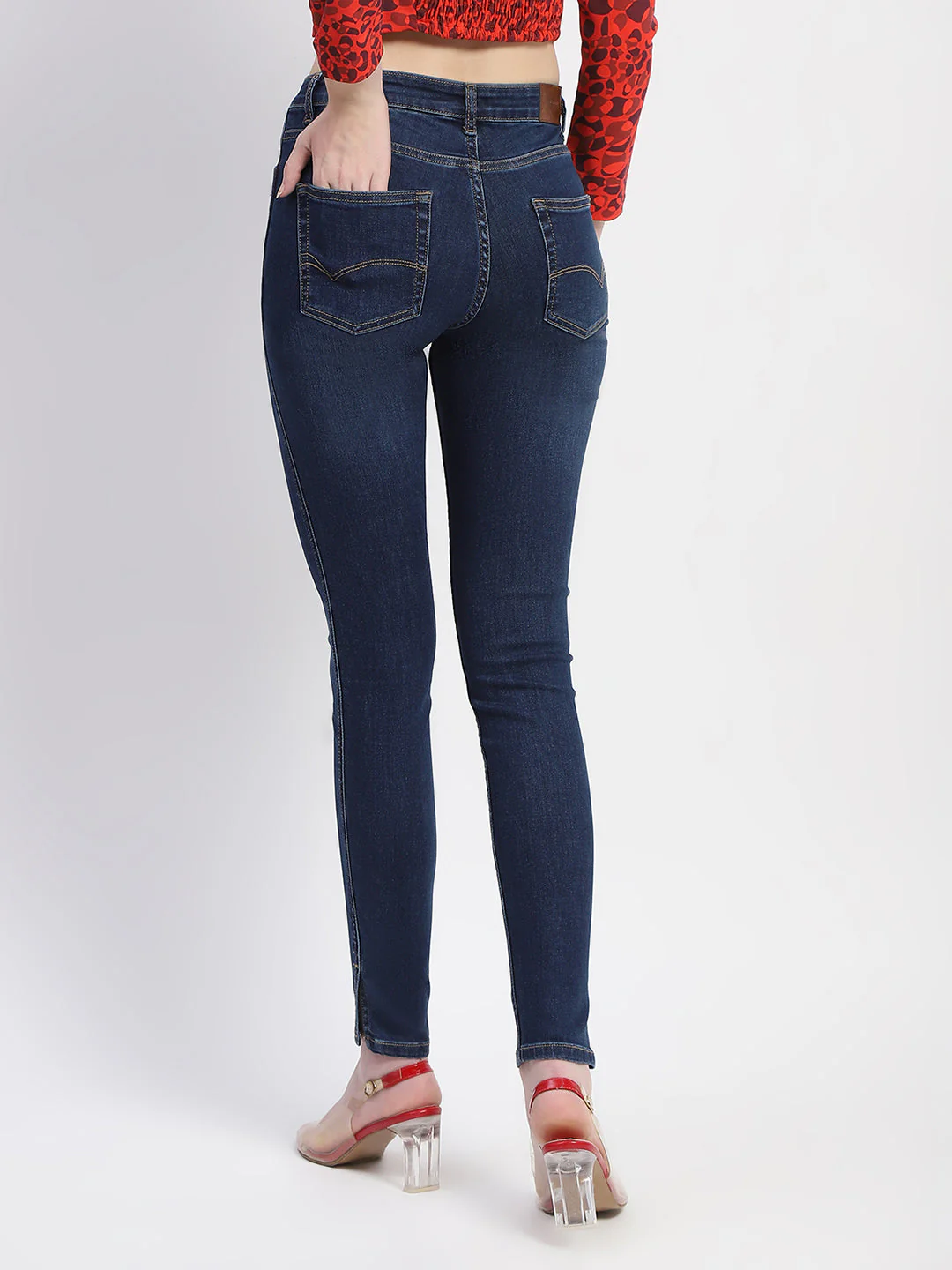 Madame Stone Wash Skinny Fit Blue Denim - Image 5