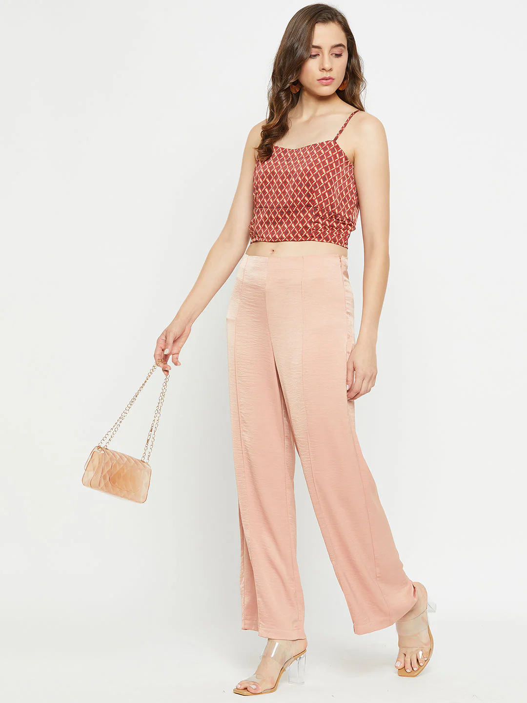 Madame Women Solid Camel Trouser - Image 6