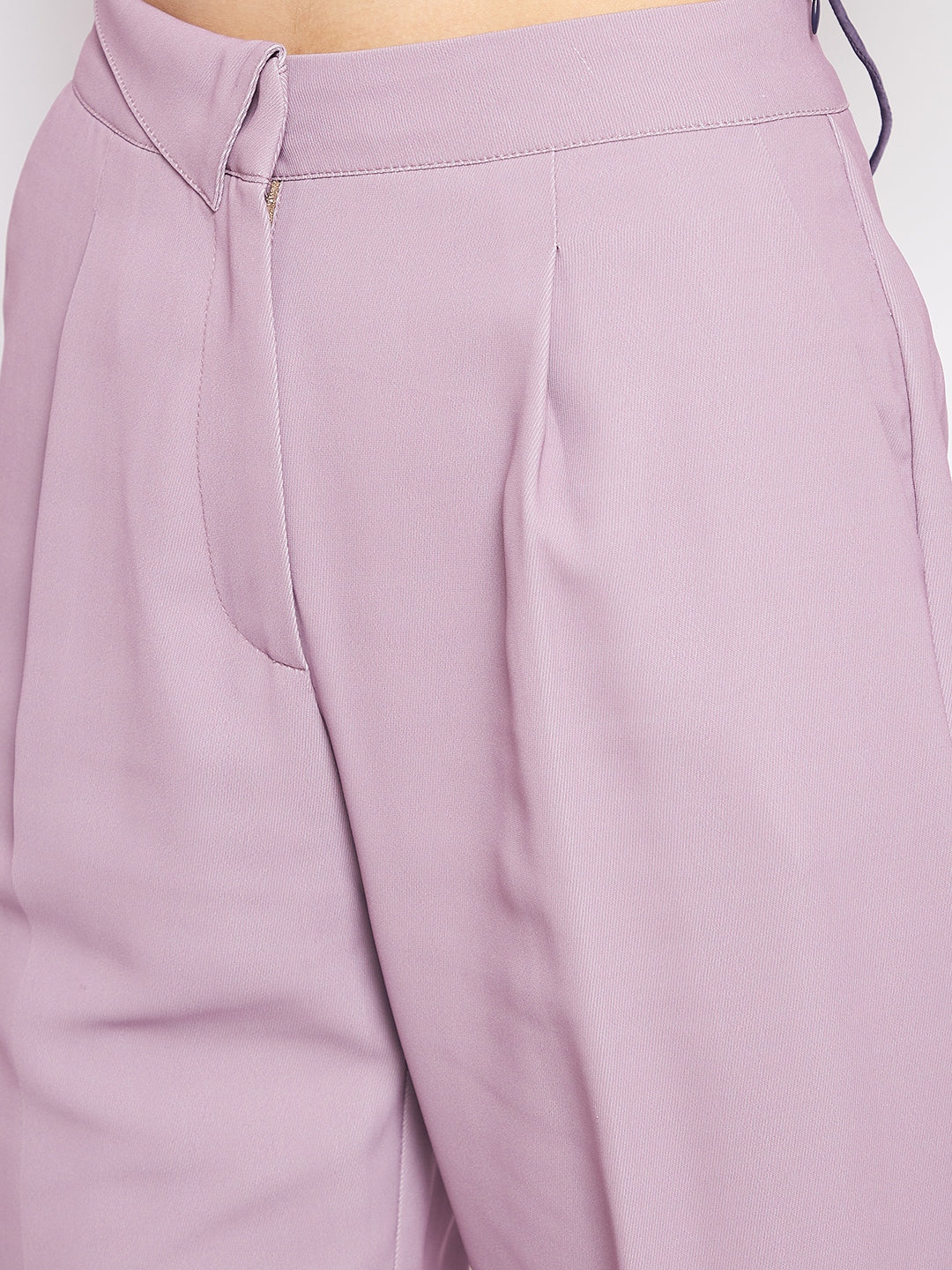 Madame Pleated Mauve Trouser - Image 6