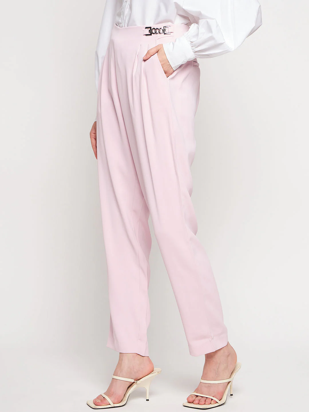 Madame Pink Tapered Trousers - Image 5