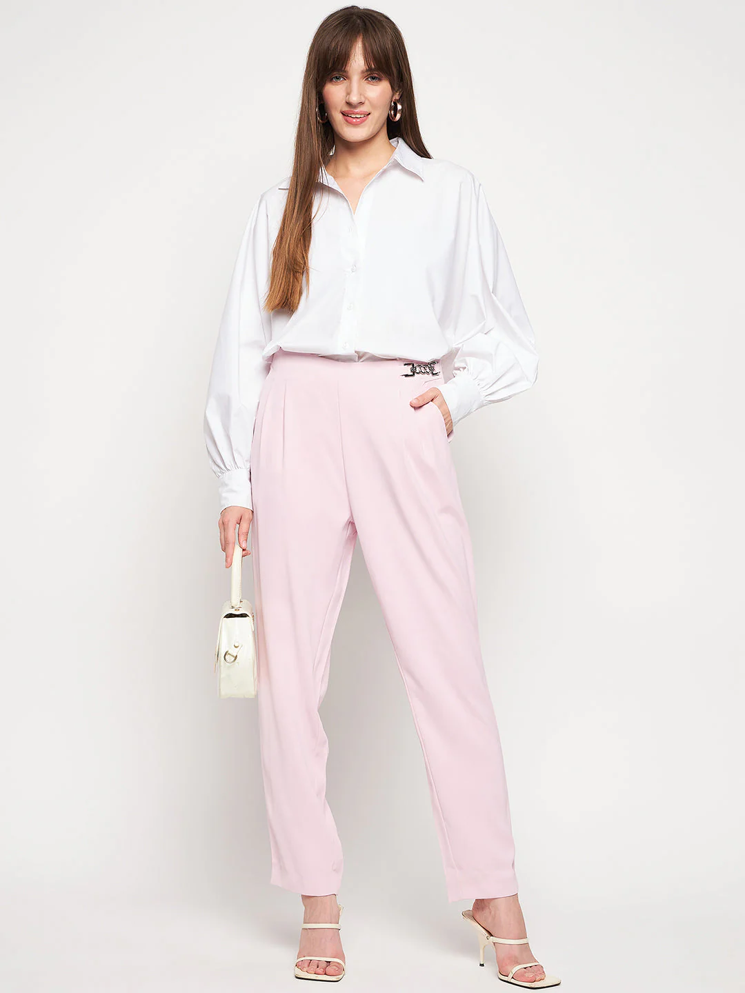 Madame Pink Tapered Trousers - Image 6