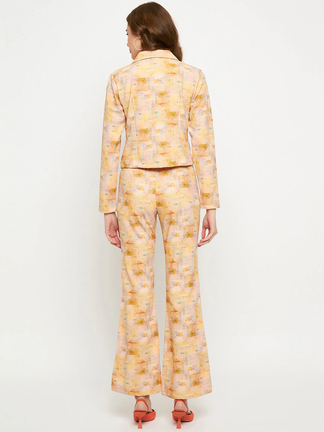 Madame Peach Abstract Print Co-Ord Set - Image 3