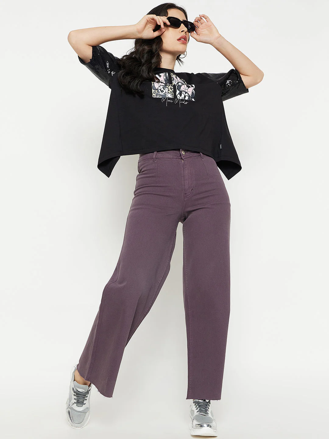 Madame Black Sequin Sleeve Open Back Top - Image 2