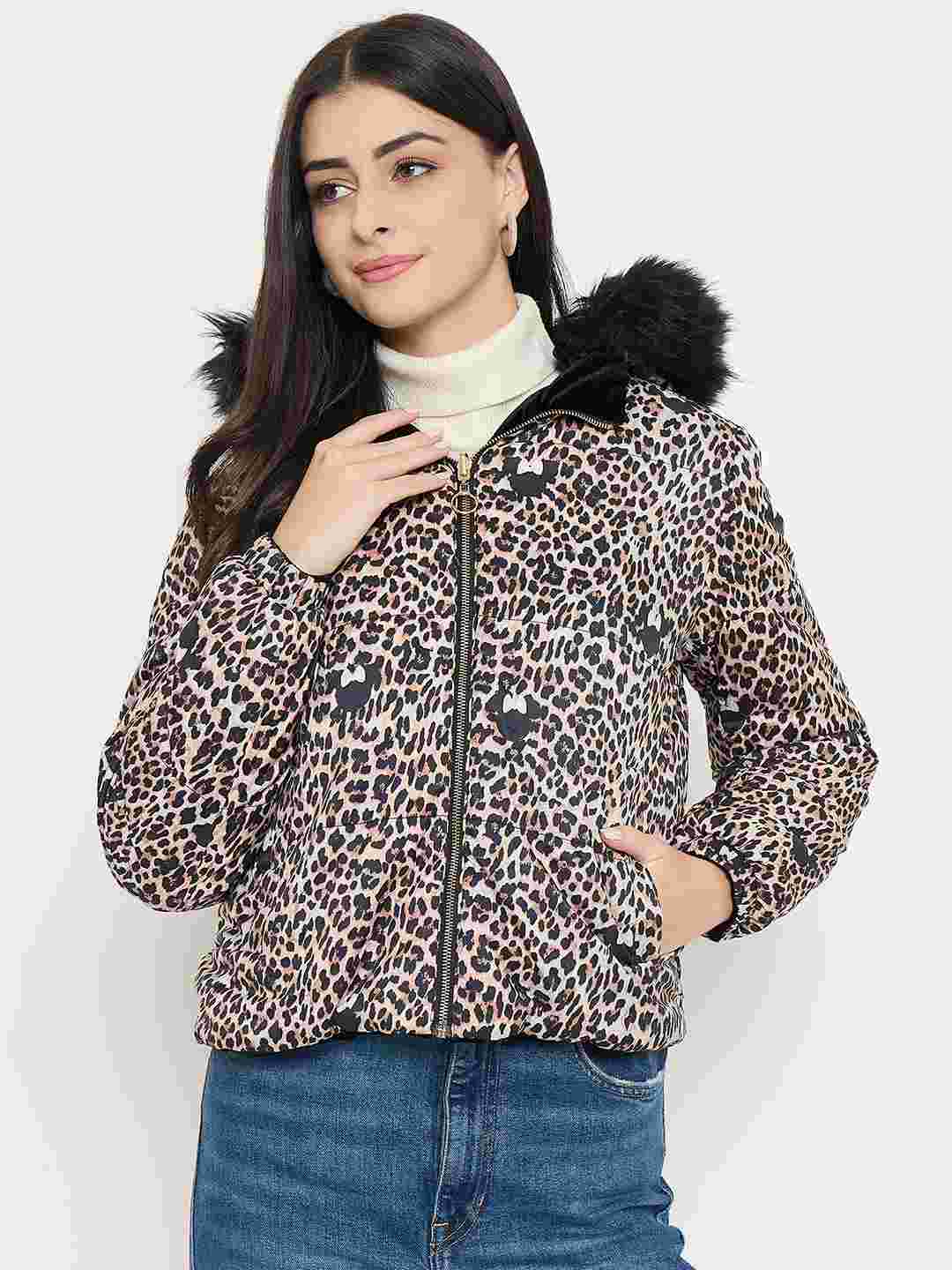 Madame Disney Printed Hooded Zip Up Black Jacket - Image 6