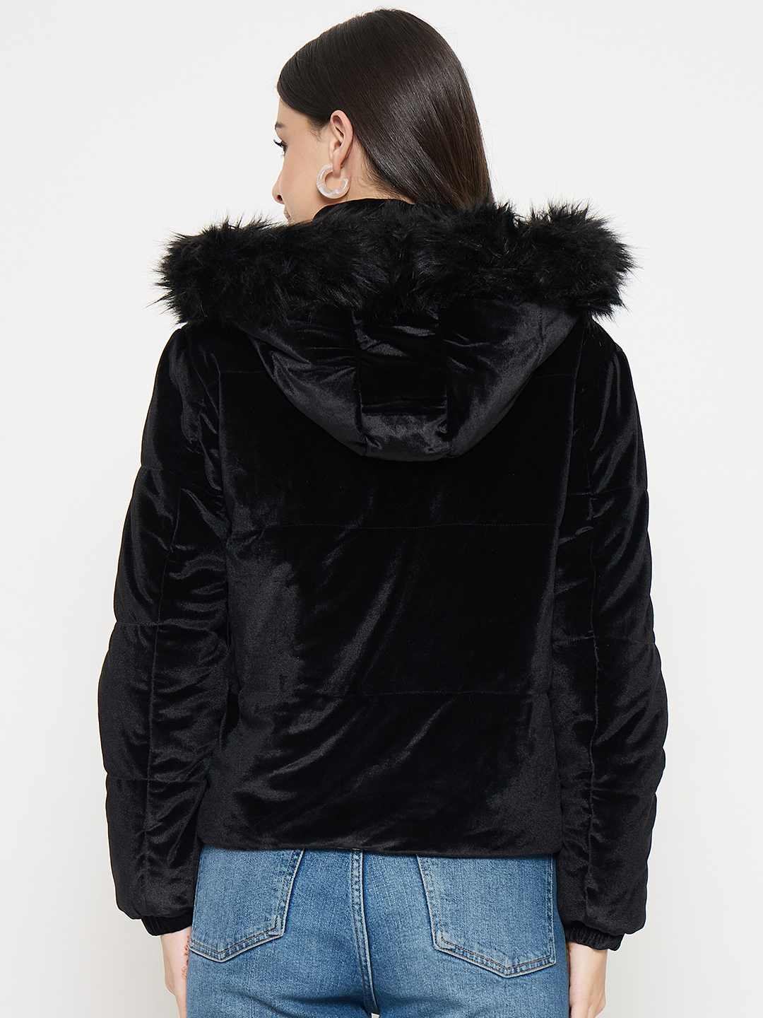 Madame Disney Printed Hooded Zip Up Black Jacket - Image 7
