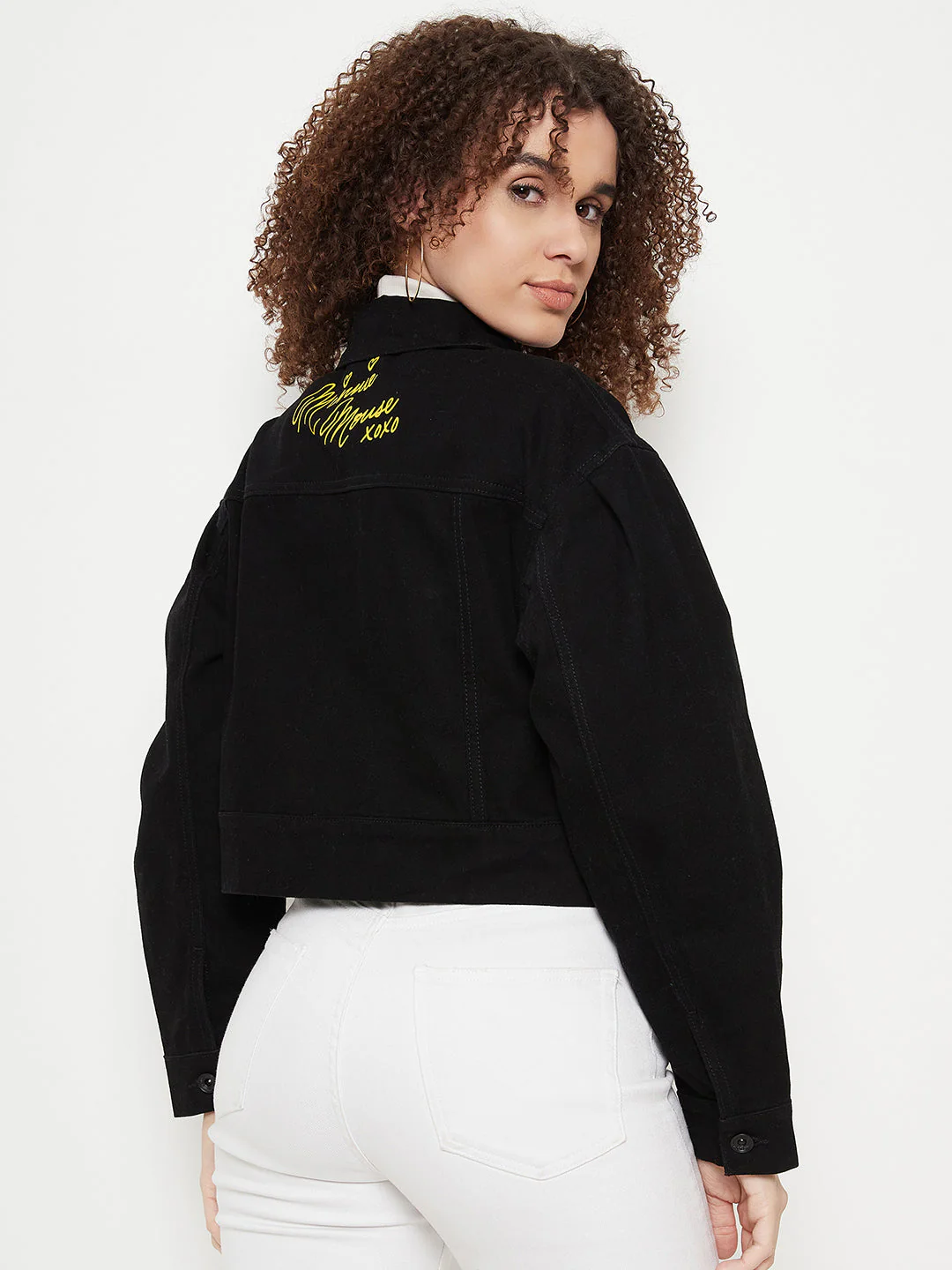Madame Solid Black Jacket - Image 3
