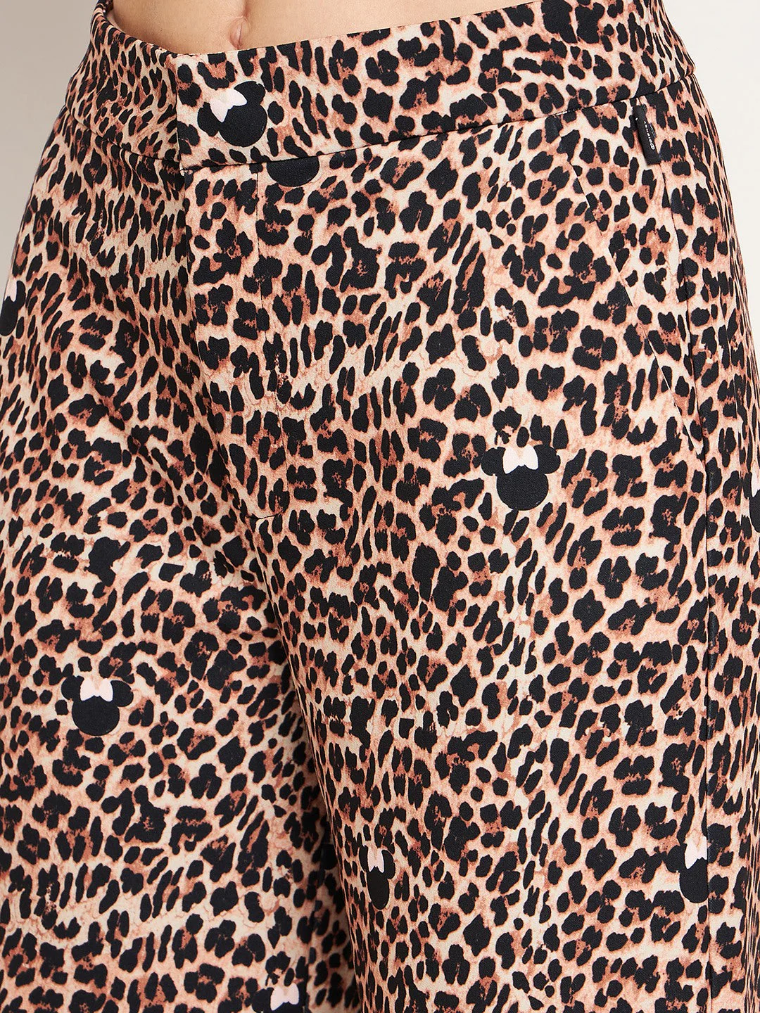 Madame Women Printed Brown Trouser - Image 3