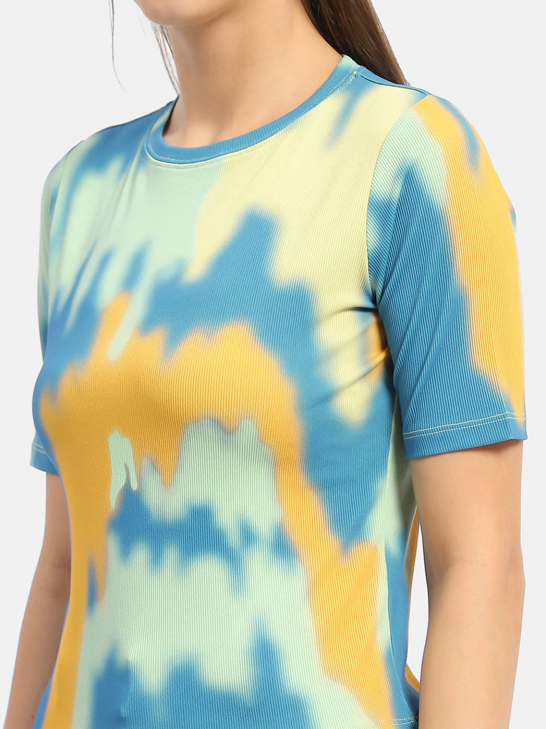 Madame Abstract Print Orange Regular T-Shirt - Image 7