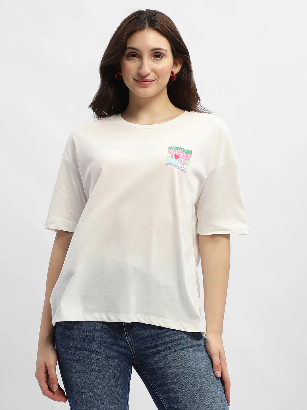 Madame Typography White Cotton T-Shirt - Image 2