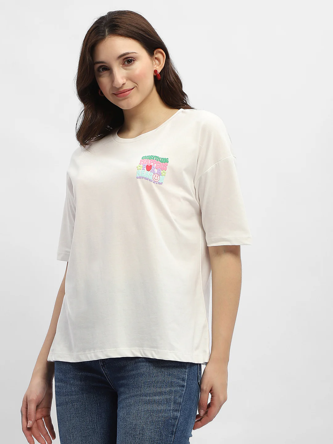 Madame Typography White Cotton T-Shirt - Image 4