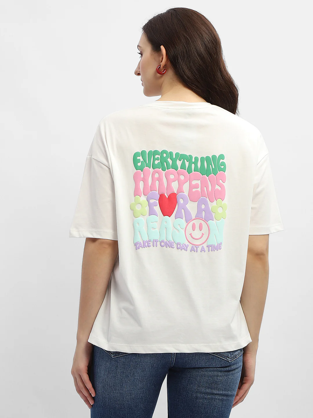Madame Typography White Cotton T-Shirt - Image 5