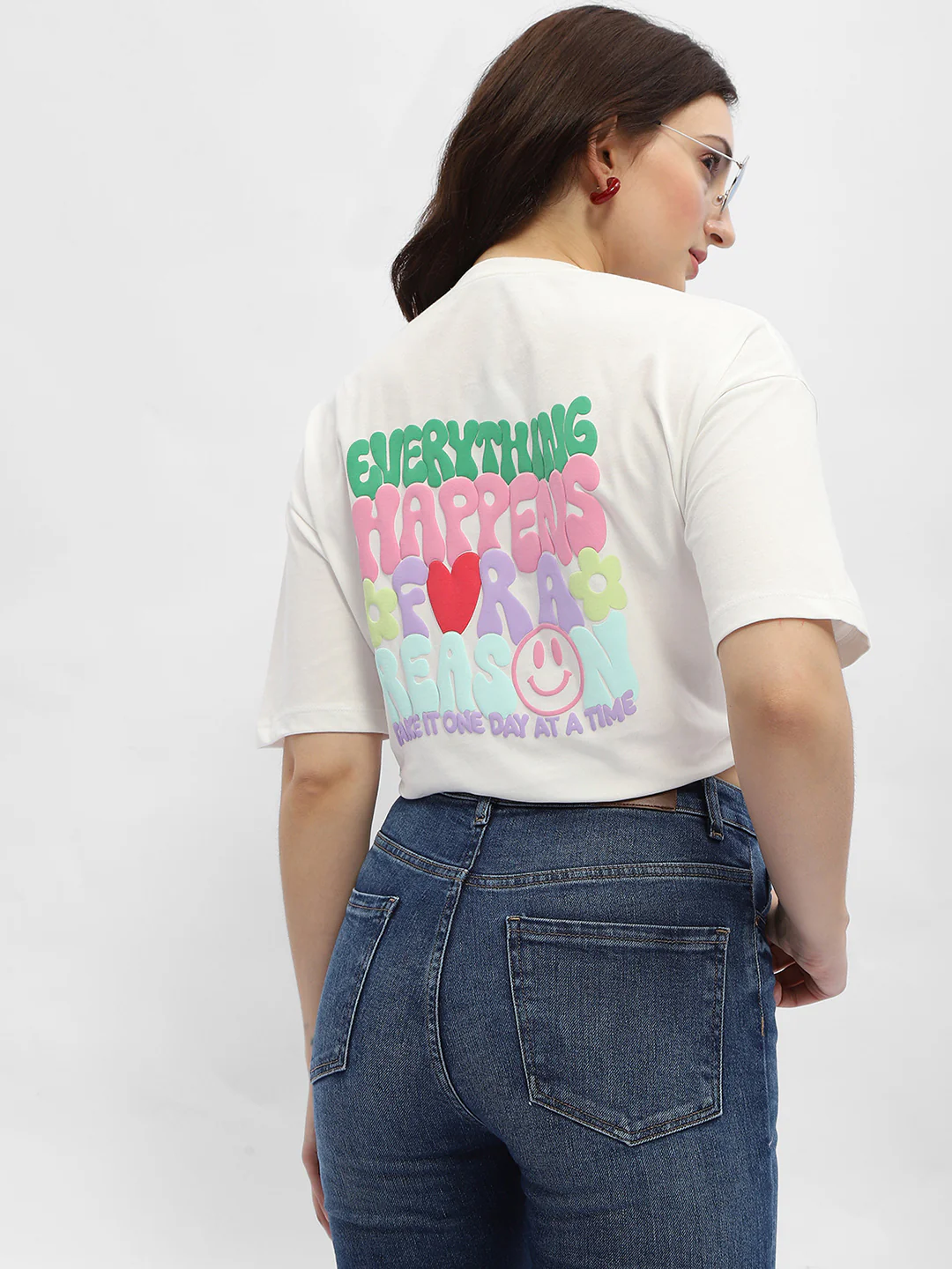 Madame Typography White Cotton T-Shirt - Image 6