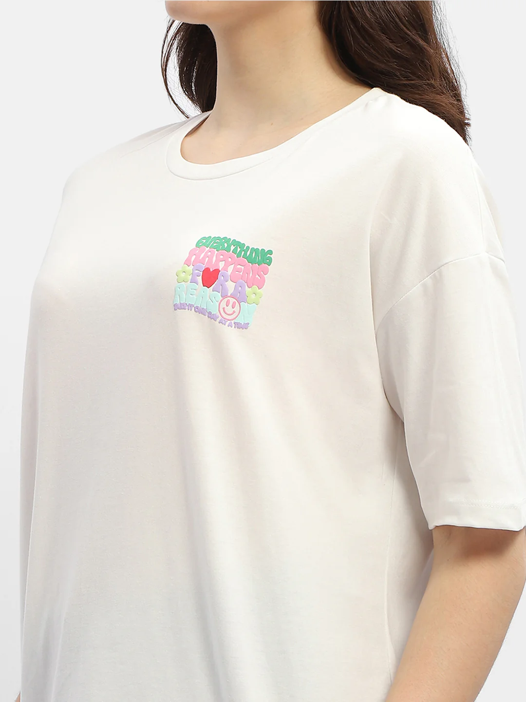 Madame Typography White Cotton T-Shirt - Image 7