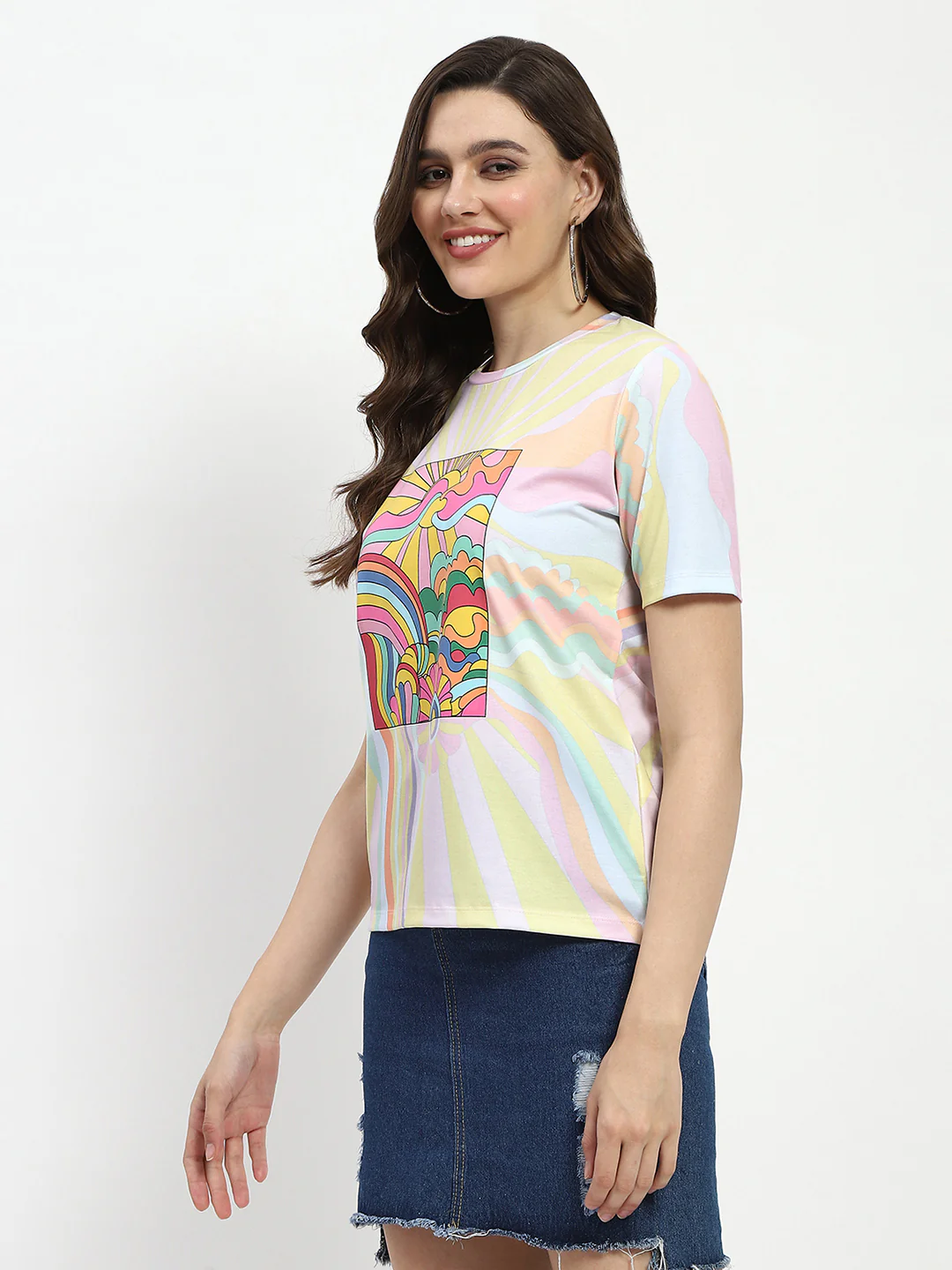Madame Graphic Print Short Sleeve White T-Shirt - Image 5
