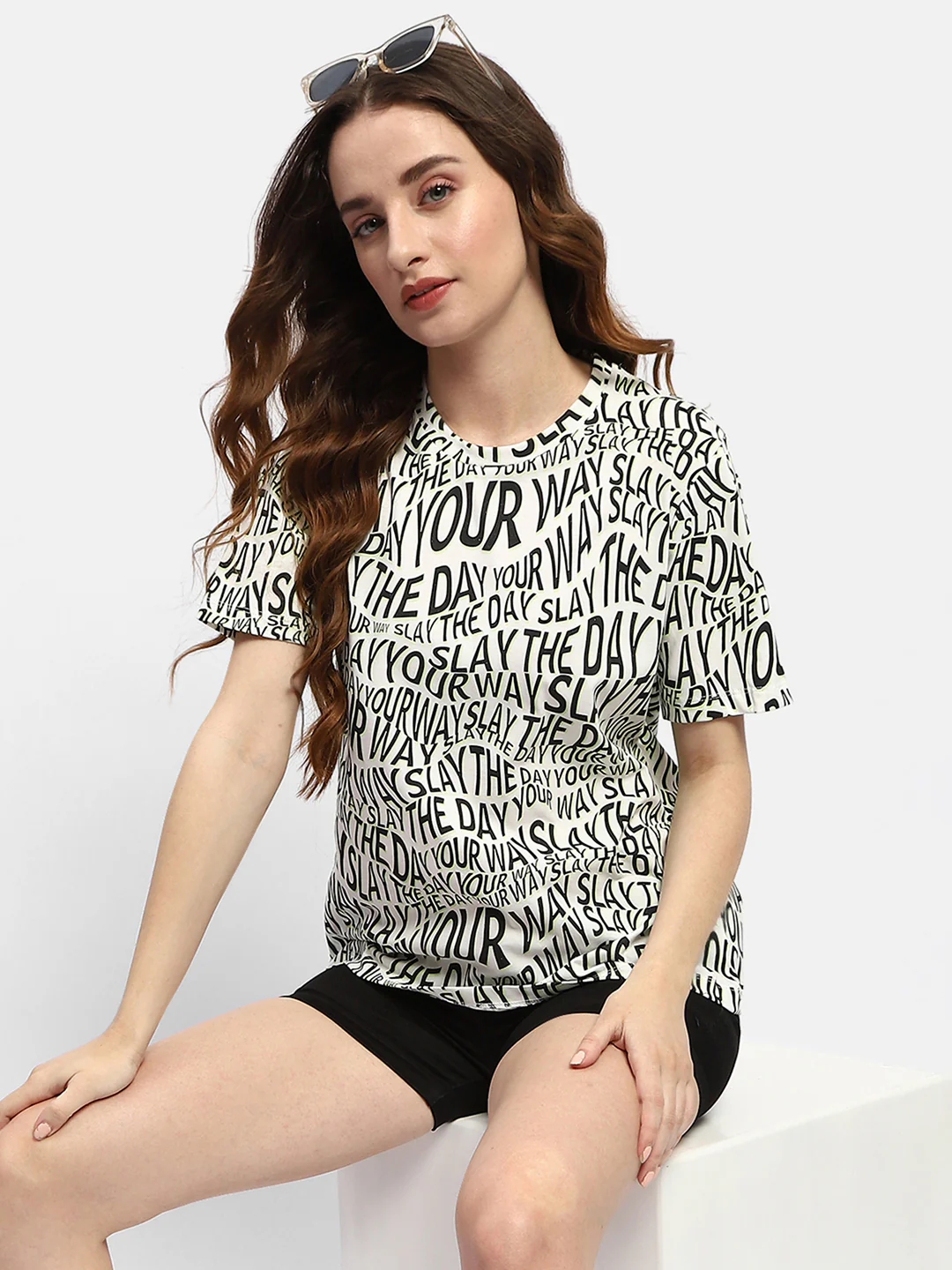 Madame Typography White Regular T-Shirt