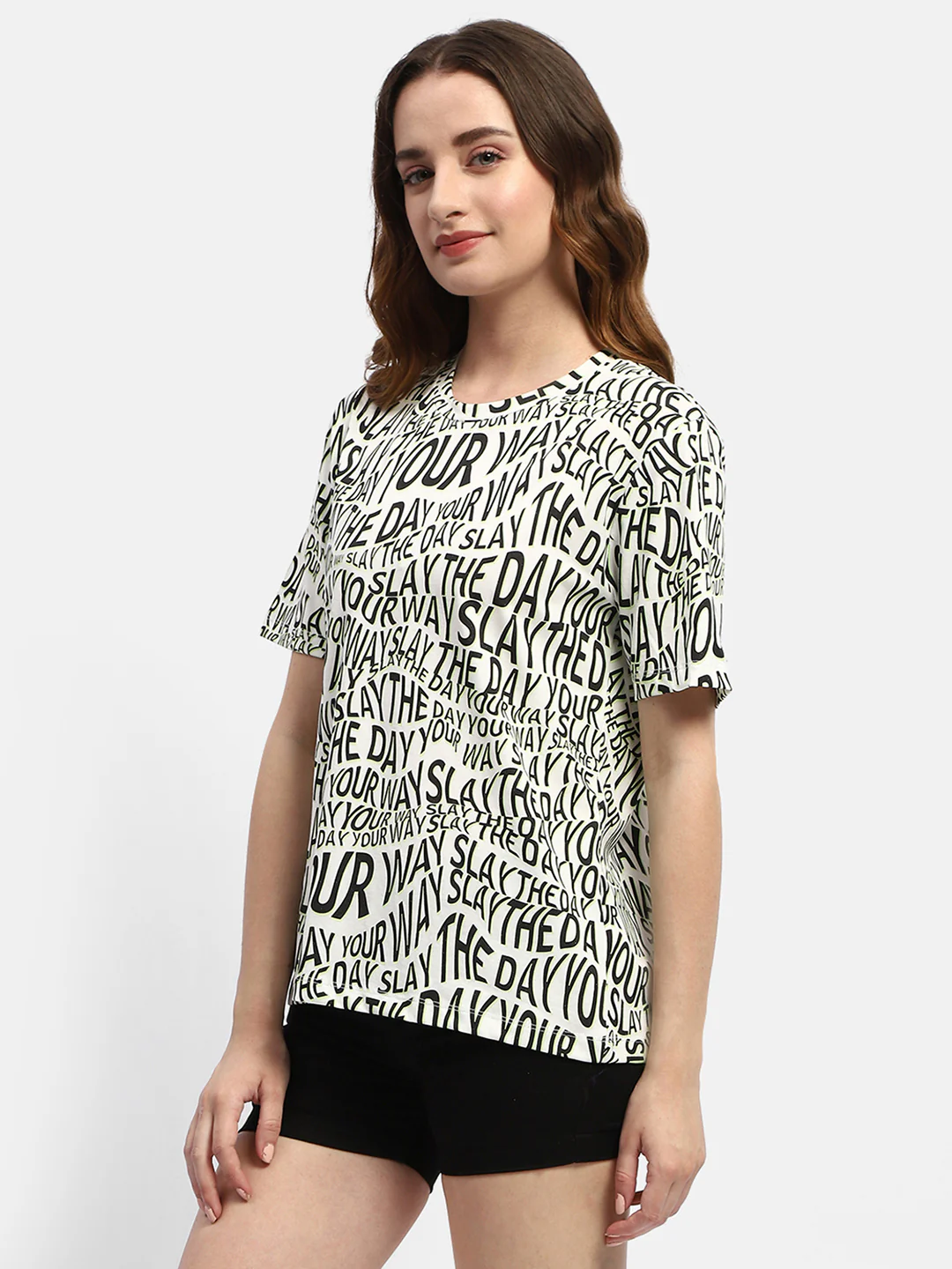 Madame Typography White Regular T-Shirt - Image 5