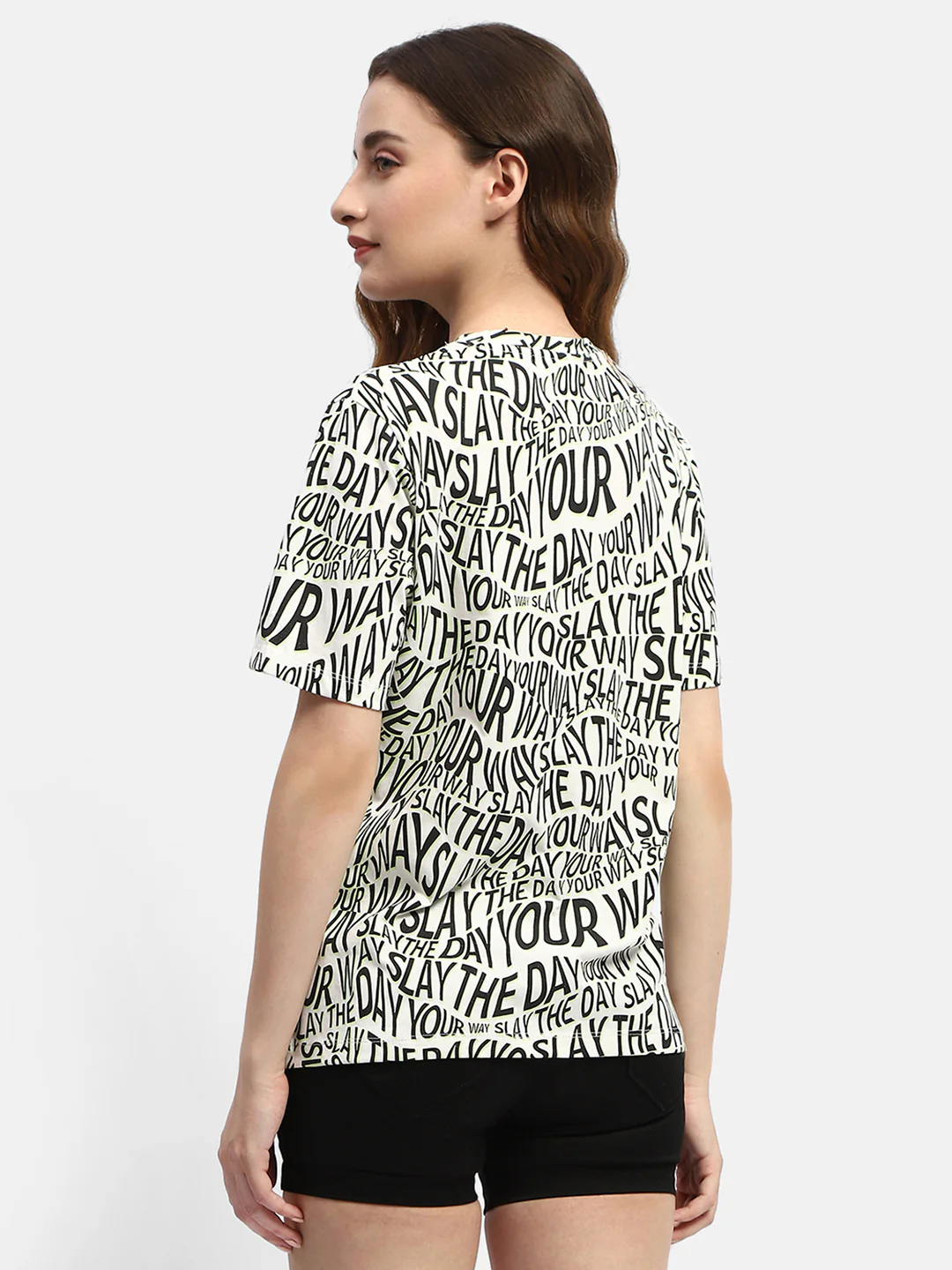 Madame Typography White Regular T-Shirt - Image 6