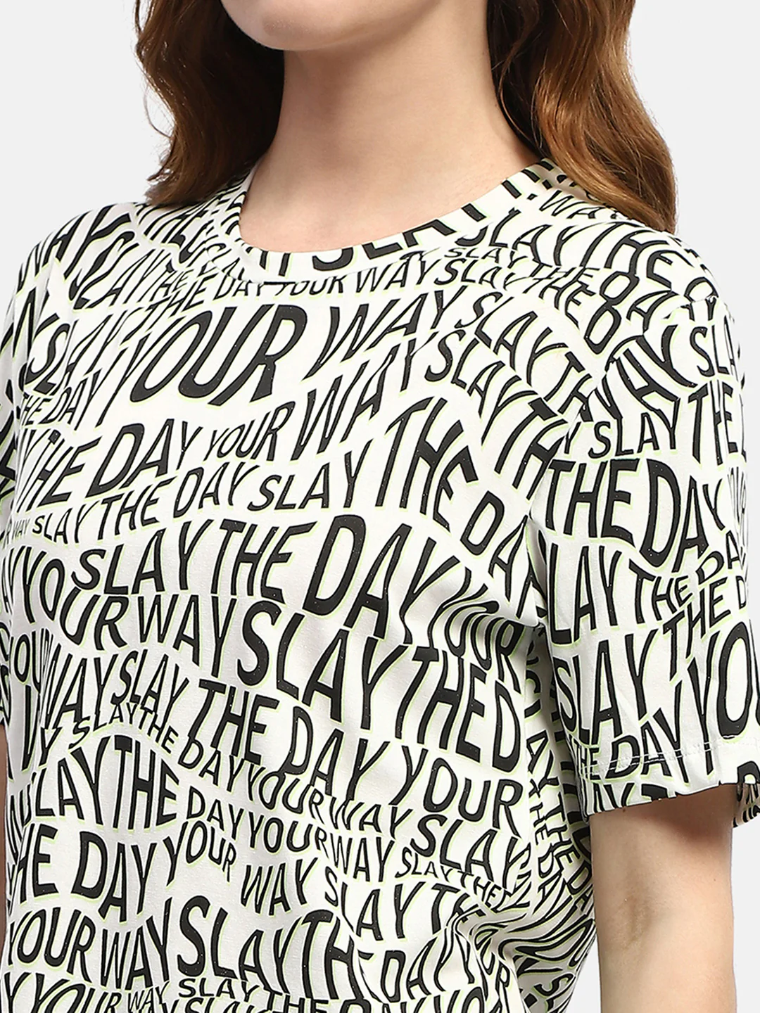 Madame Typography White Regular T-Shirt - Image 7