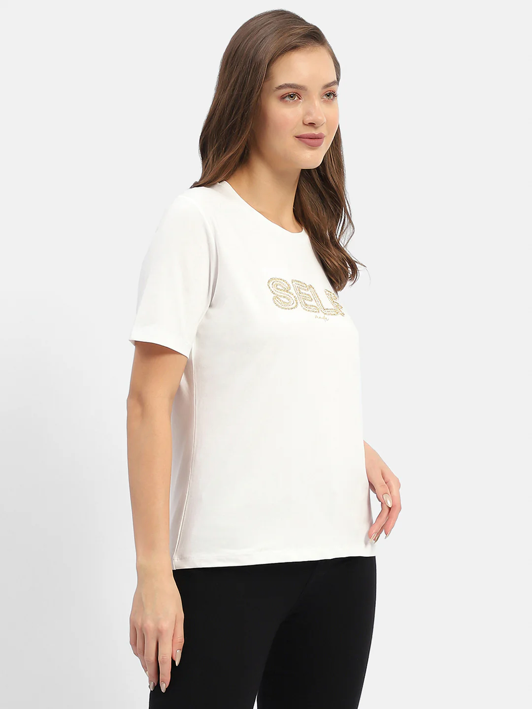Madame Typography White Regular T-Shirt - Image 5