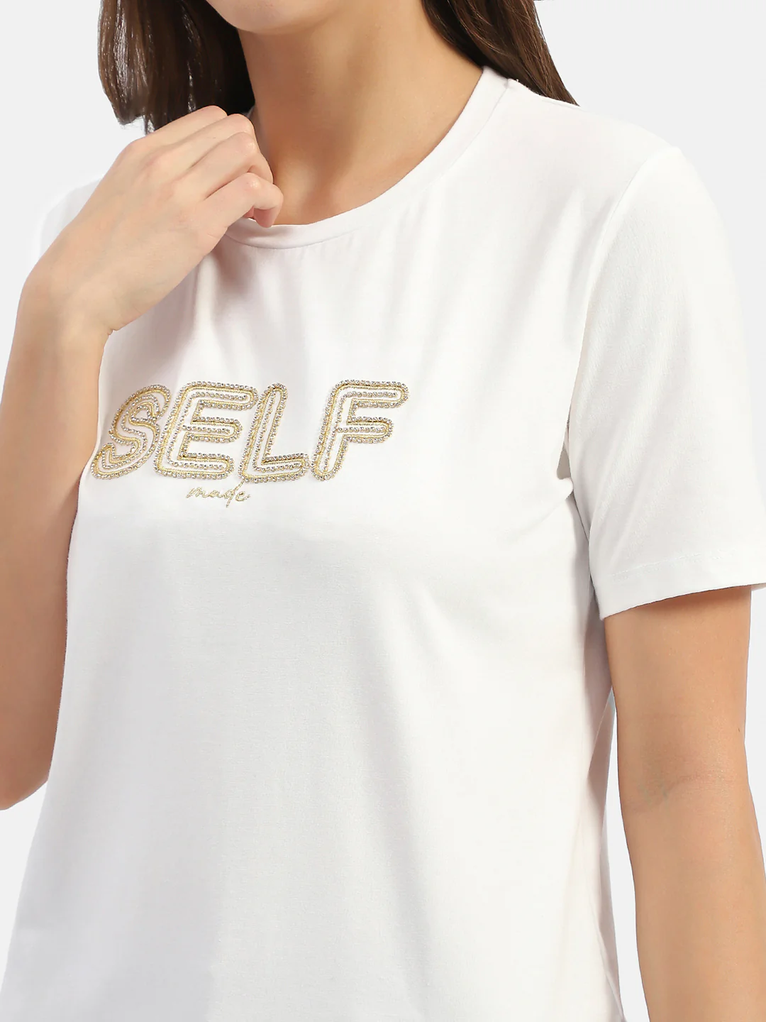 Madame Typography White Regular T-Shirt - Image 7
