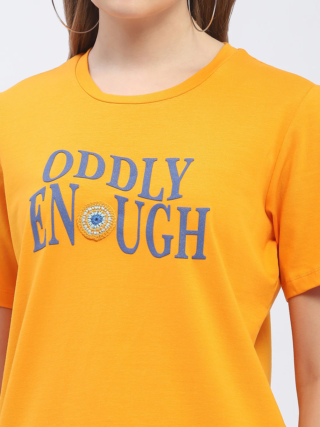 Madame Typography Orange Regular T-Shirt - Image 6