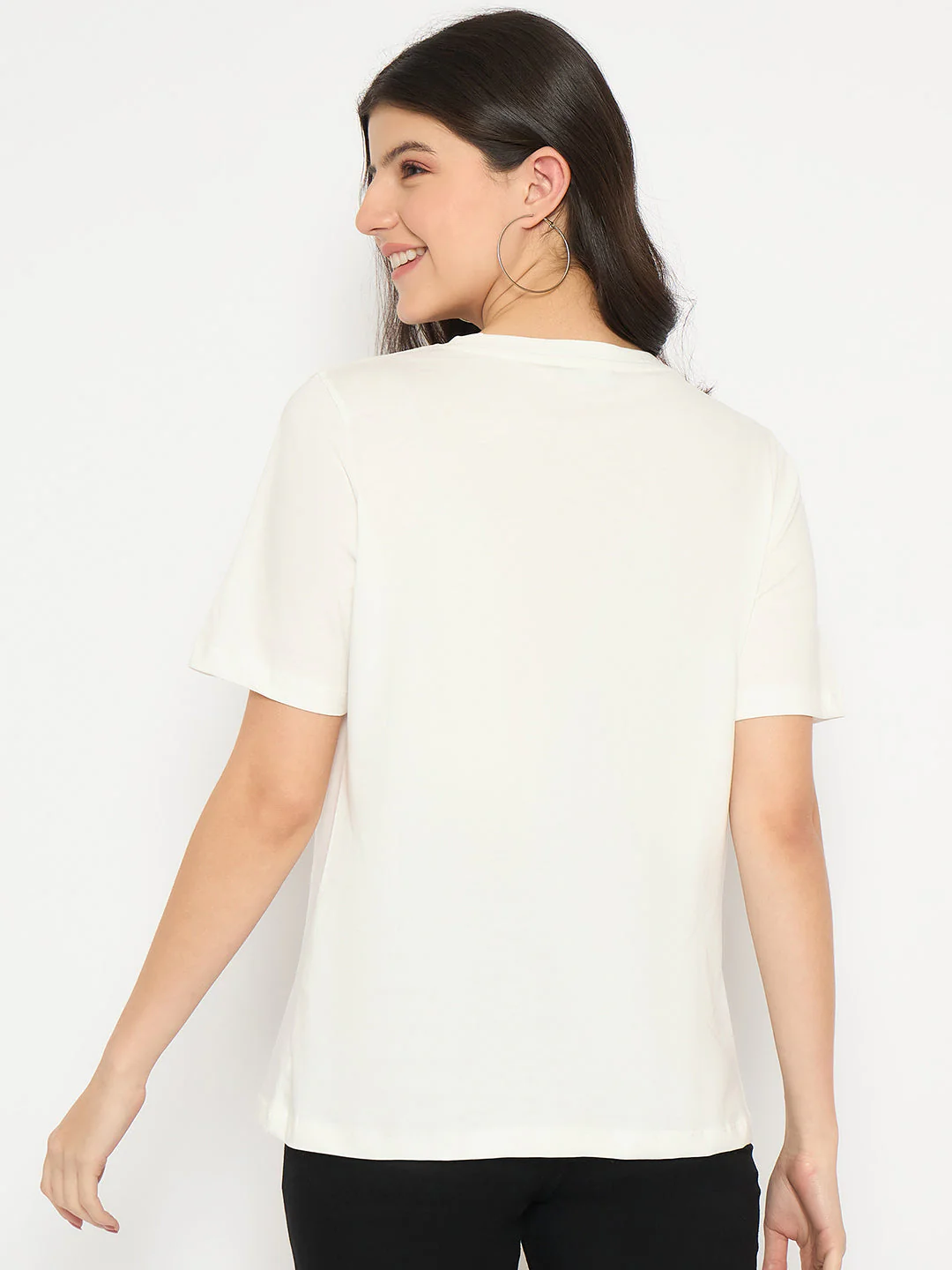 Madame Graphic Print White Cotton T-shirt - Image 6