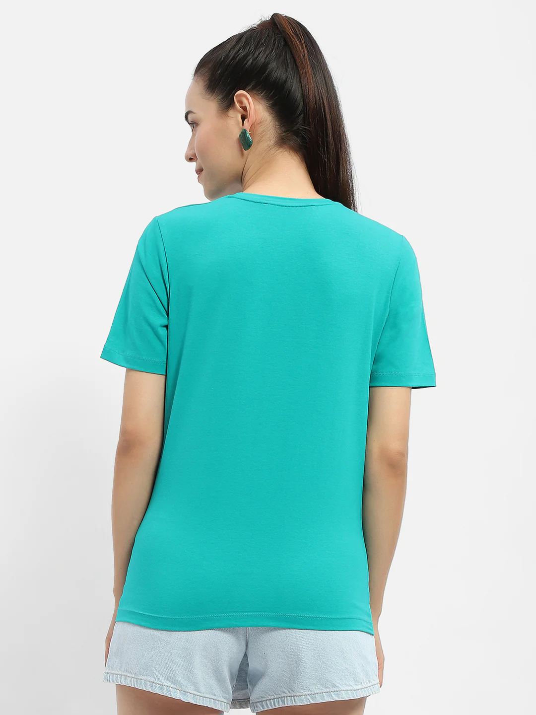 Madame Typography Sea Green Crew Neck T-Shirt - Image 5