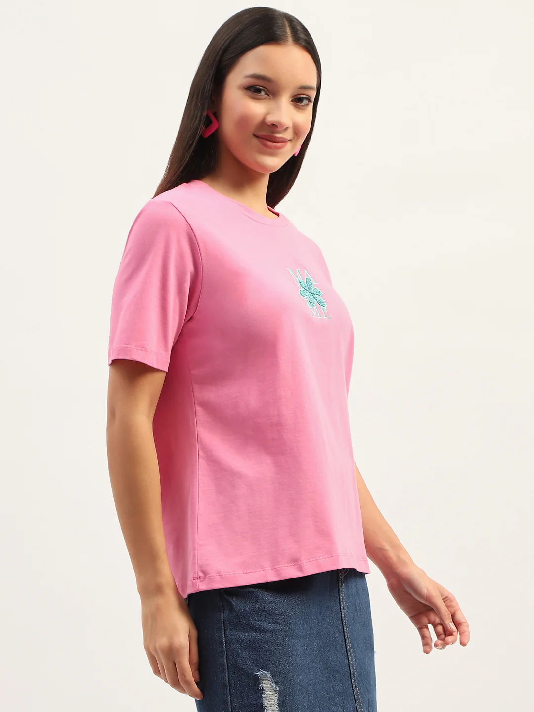 Madame Printed Pink T-Shirt - Image 4