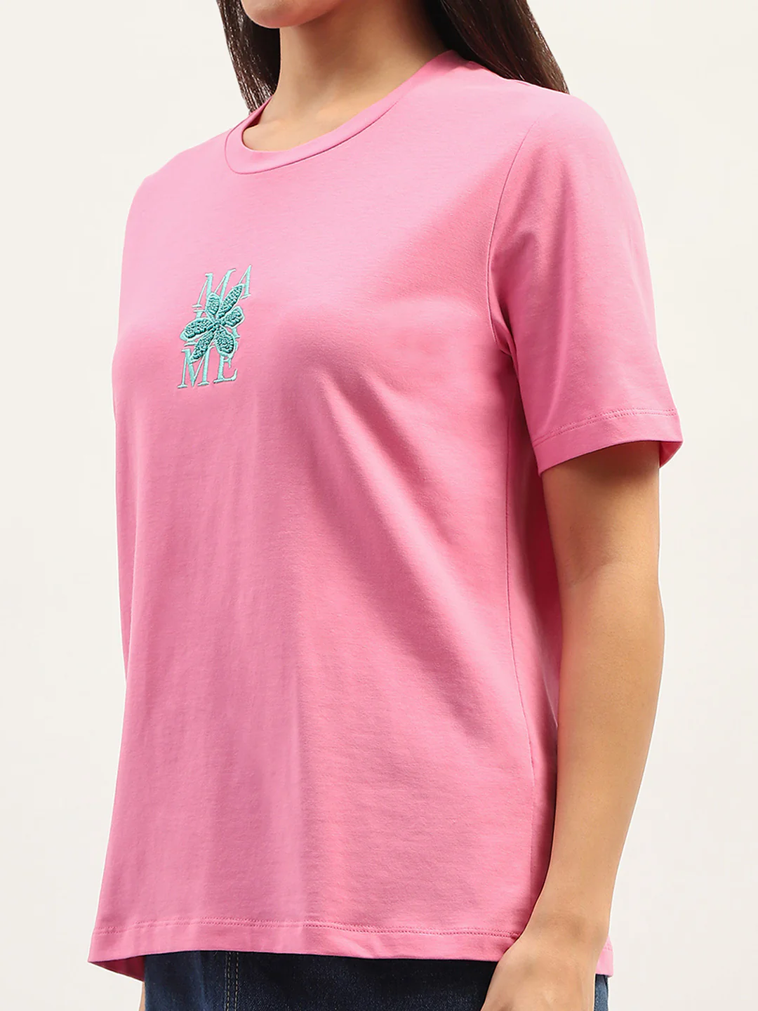 Madame Printed Pink T-Shirt - Image 7