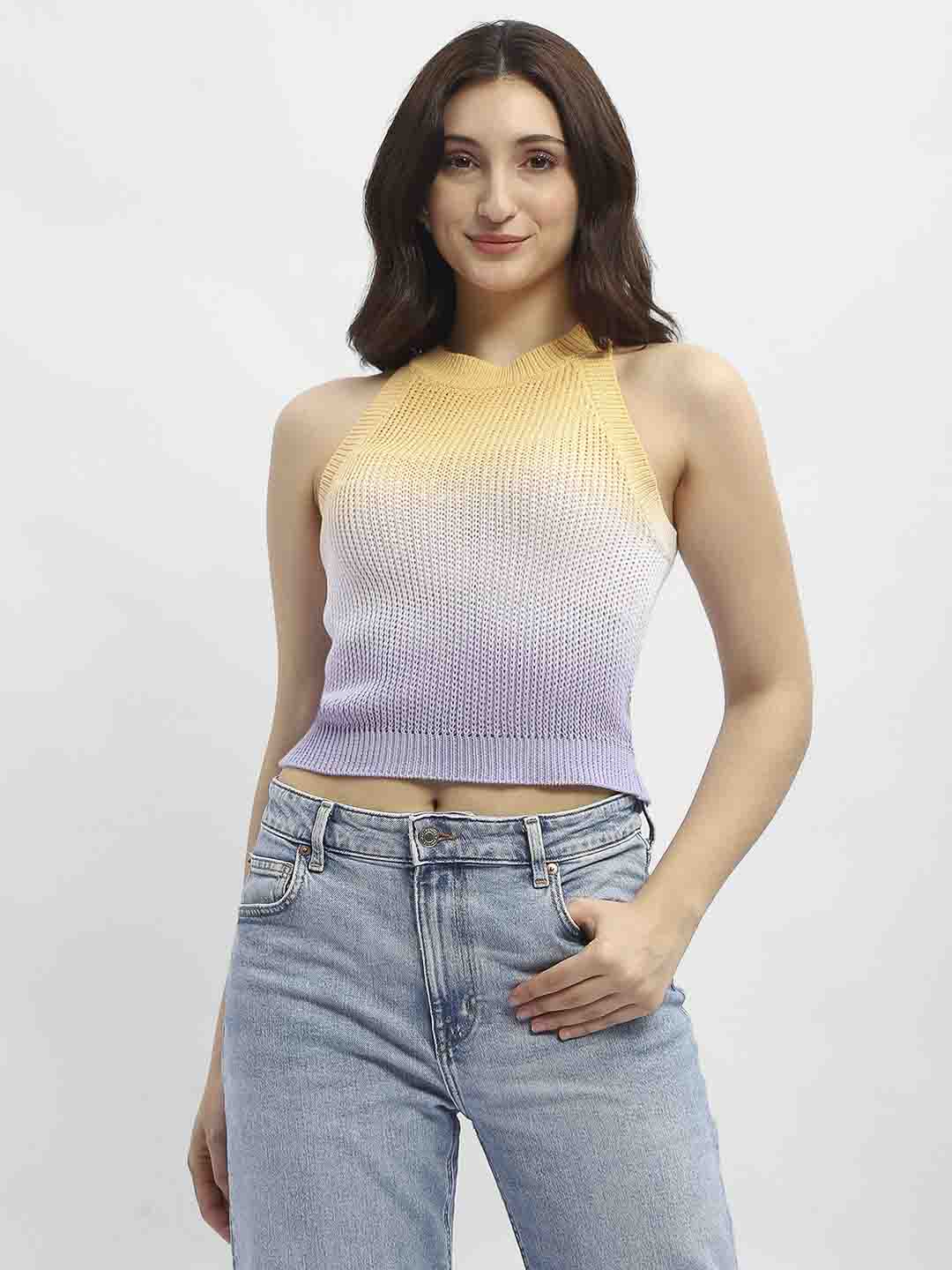 Madame Ombre Effect Lilac Halter Neck Top - Image 3