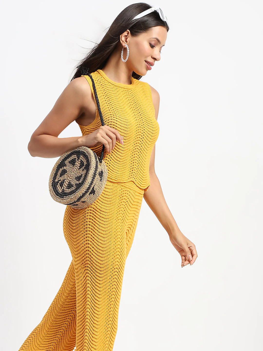 Madame Cotton Crochet Yellow Coord Set - Image 2