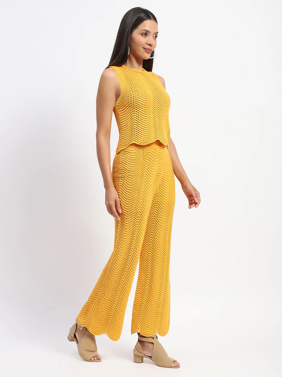 Madame Cotton Crochet Yellow Coord Set - Image 4