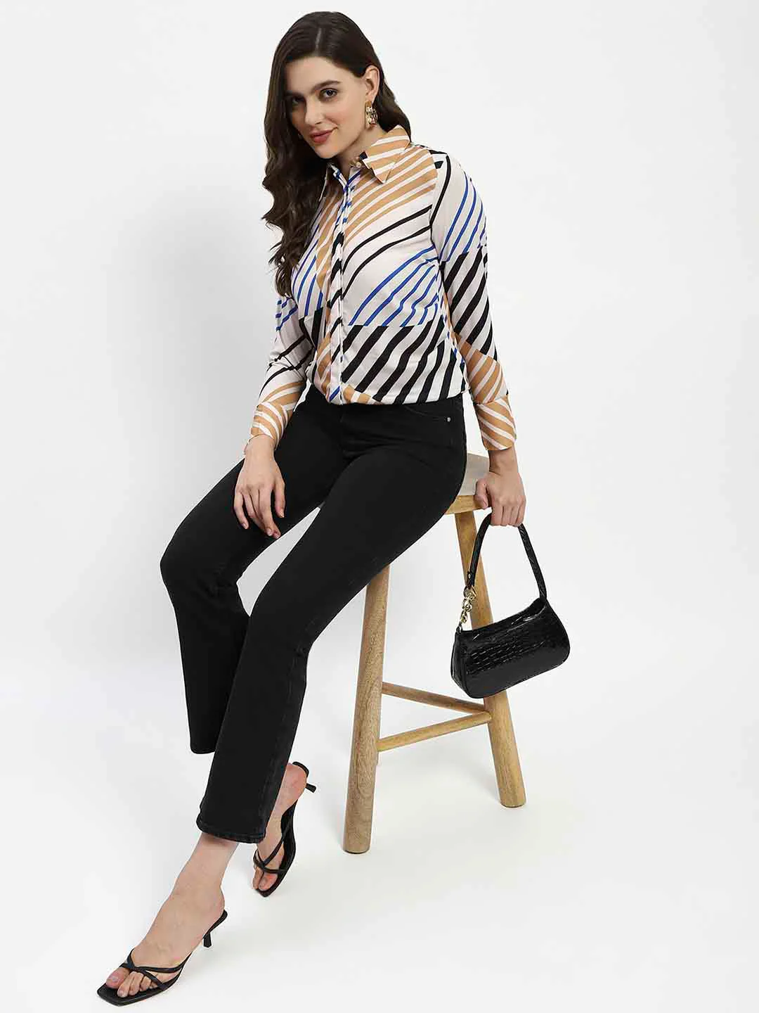Madame Striped Off-White Shirt - Image 2