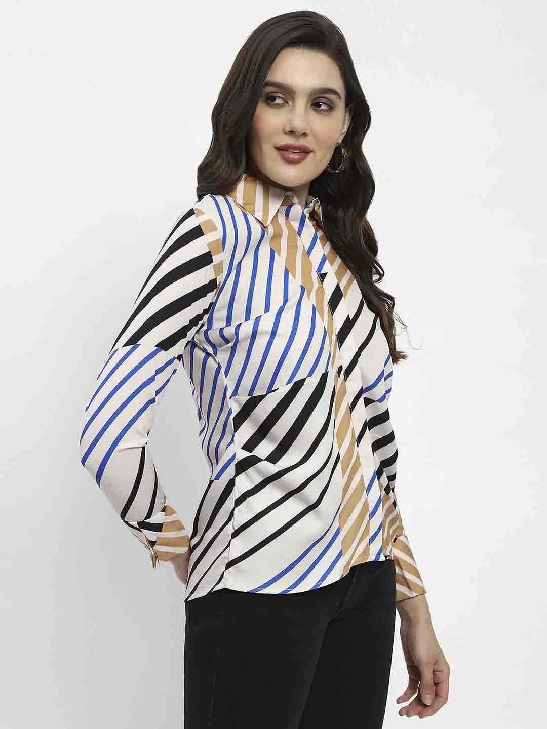 Madame Striped Off-White Shirt - Image 3