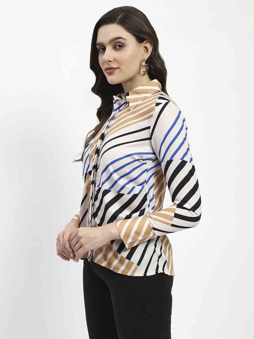 Madame Striped Off-White Shirt - Image 4