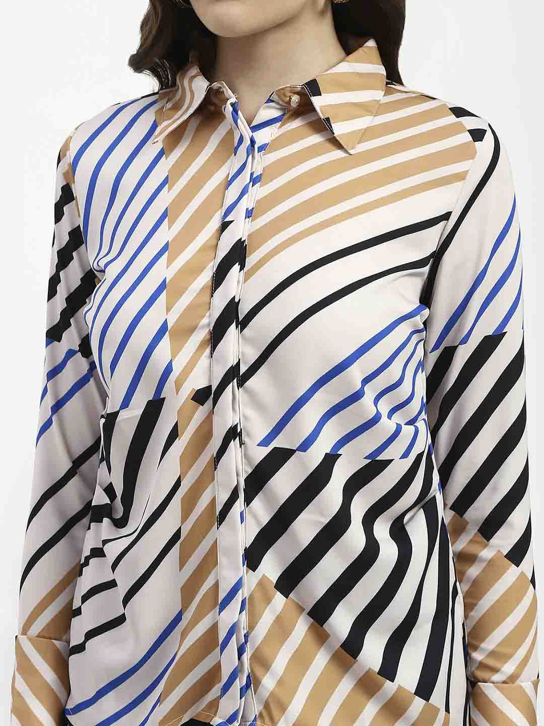 Madame Striped Off-White Shirt - Image 6