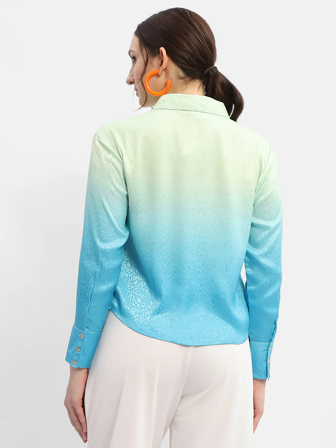 Madame Green And Blue Ombre Shirt - Image 5