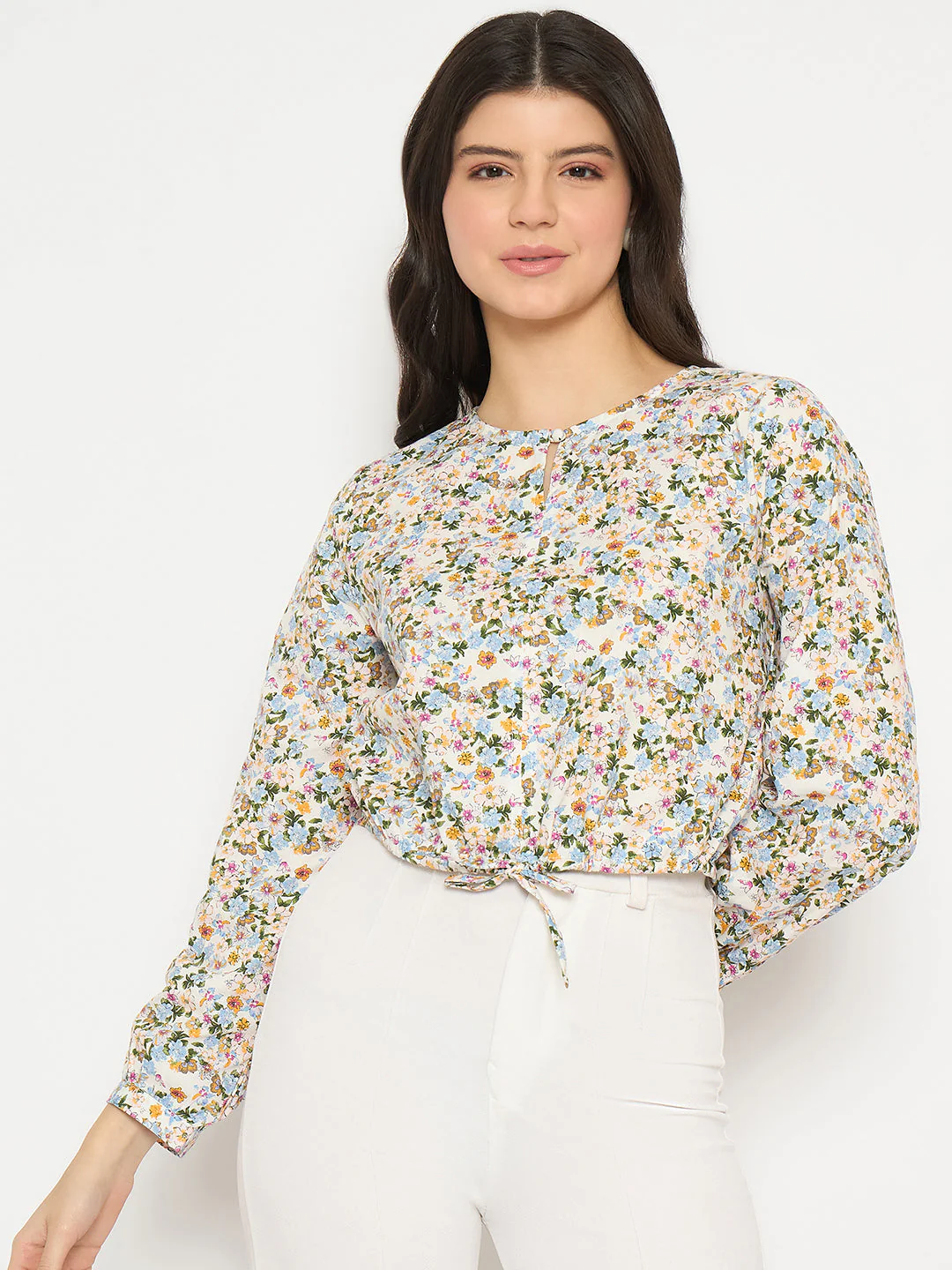 Madame All Over Print Full Sleeve Multicolor Top - Image 3