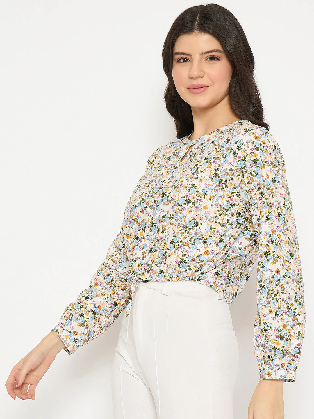 Madame All Over Print Full Sleeve Multicolor Top - Image 5