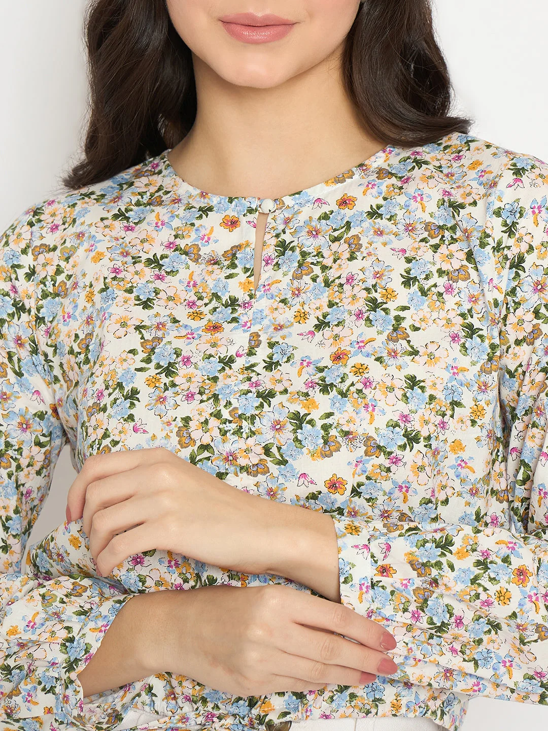 Madame All Over Print Full Sleeve Multicolor Top - Image 7
