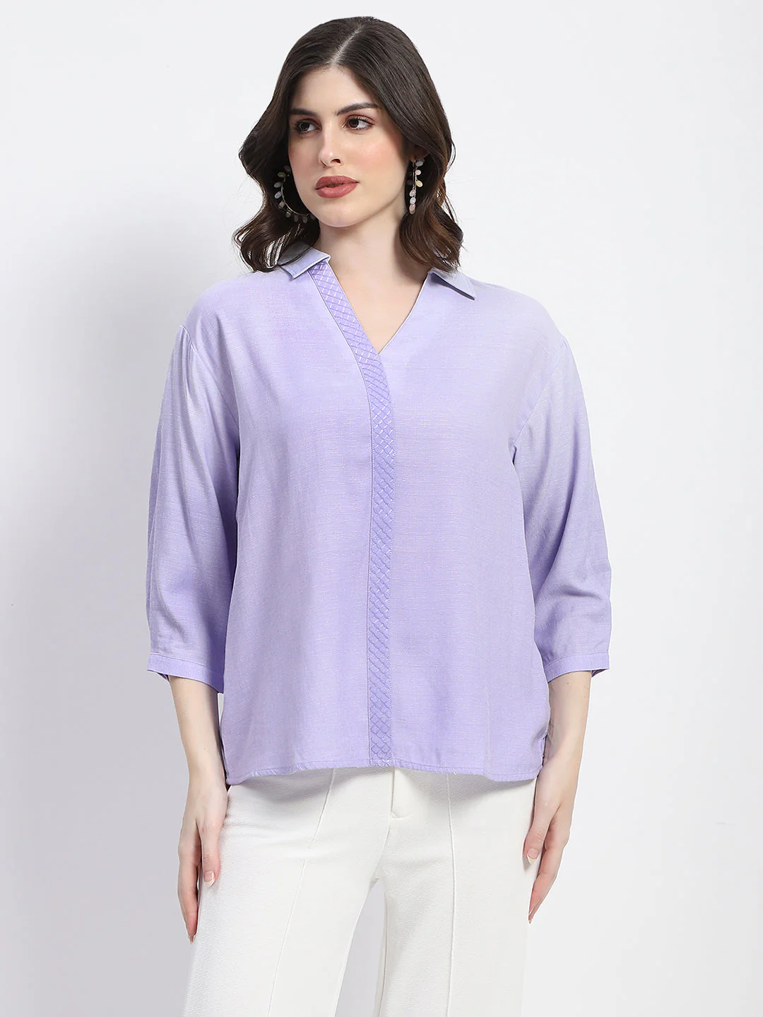 Madame Embellished Purple Shirt - Image 2