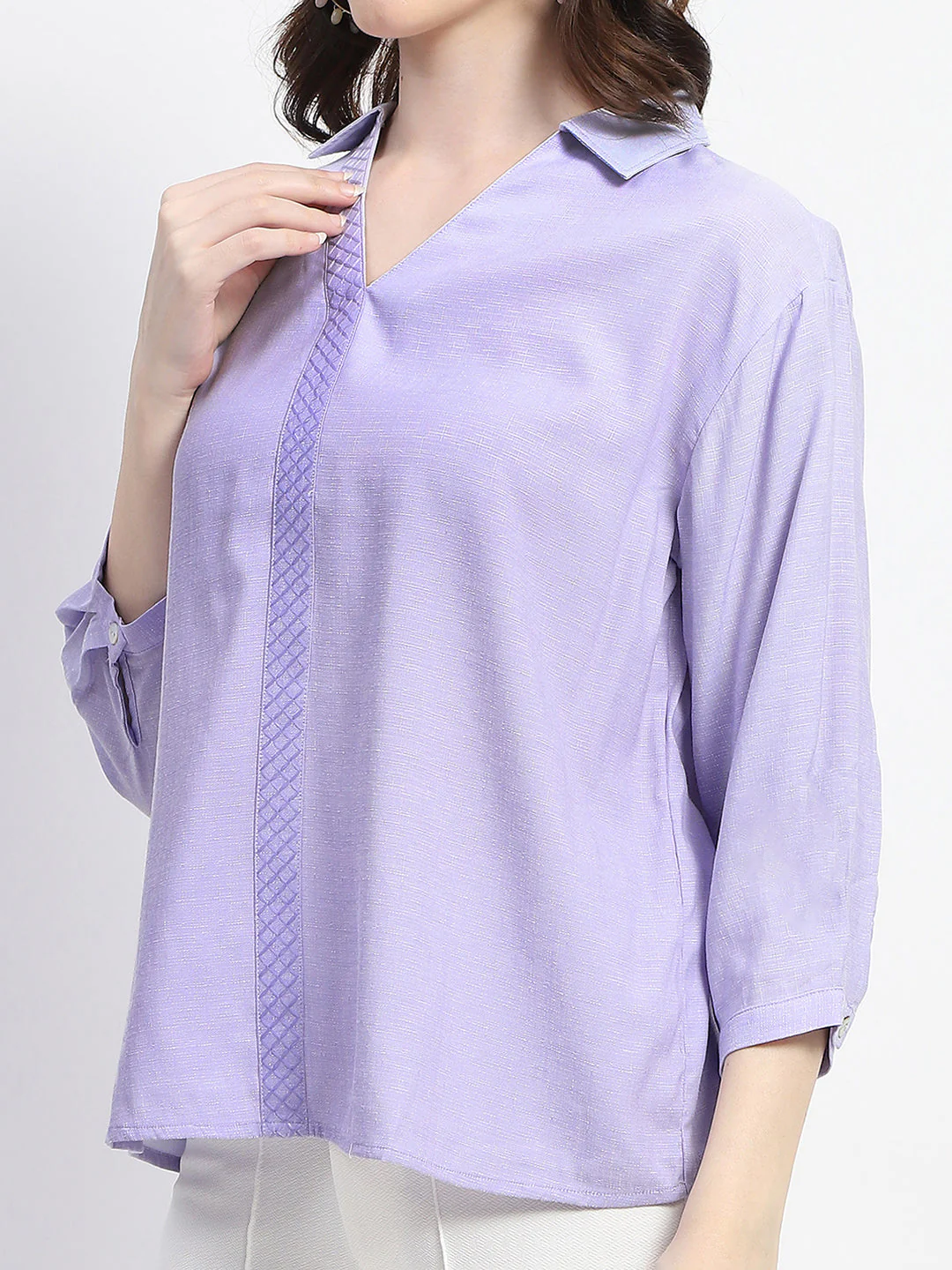 Madame Embellished Purple Shirt - Image 6