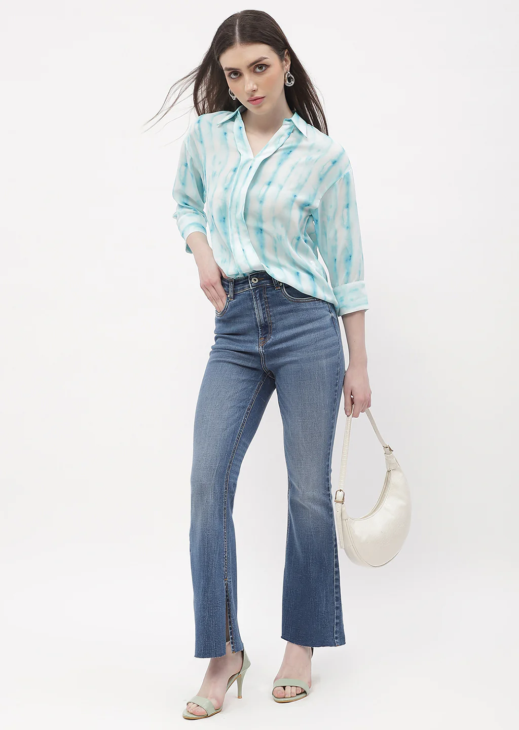 Madame Tie-Dye Aqua Blue Regular Top - Image 2